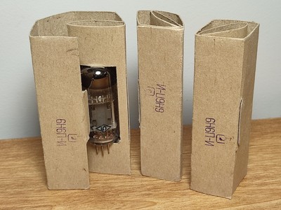 3x 6N6P-I = ECC99, E182CC Double Triode Tube Soviet UdSSR SAME DATE 90's NEW