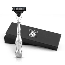 3 Edge Razor for Men, Stainless Steel Men’s Razor, Ergonomic Grip, Women’s Razor