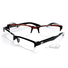Reading Glasses Half Frame Stylish and Trendy Modern Unisex 2 Pack 