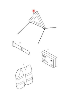 Genuine AUDI VW SEAT A1 A3 S3 RS3 Sportb. Lim. Warning Triangle 8K0860251C