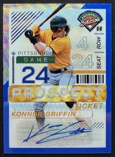 Konnor Griffin Prospect Ticket Auto /75 True Blue Prizm RC Pirates - WELL CENTER