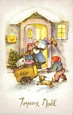 Toyeux Noél Postcard Merry Christmas c1964 Printed in Belgium by JC