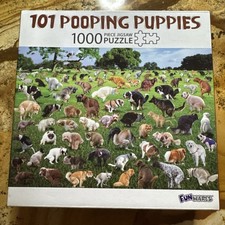 101 Pooping Puppies 1000 Piece Jigsaw Puzzle Funwares Complete In Box Fun Games