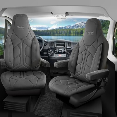 Pkw Sitzbezüge passend für Miller Wohnmobil Caravan in Grau Pilot 1.4
