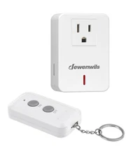 DEWENWILS Indoor Remote Control Outlet Wireless On Off Power Switch 100ft White