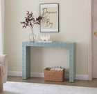 Kings Brand Console Table, Sofa Side Table for Hallway Living Room Foyer, Blue