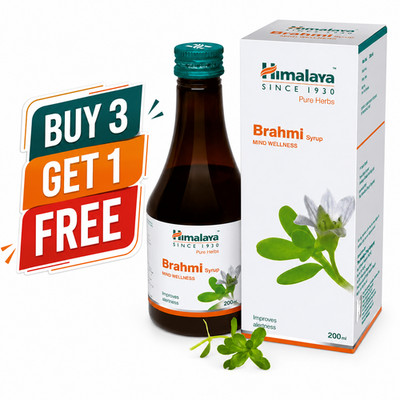 Himalaya Brahmi Syrup 200ml x Buy 3 Get 1 Free | Mind & Memory Support |