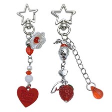 Versatile Bead Keychain Accessory Delicate Keyrings Aesthetic Charm Decoration