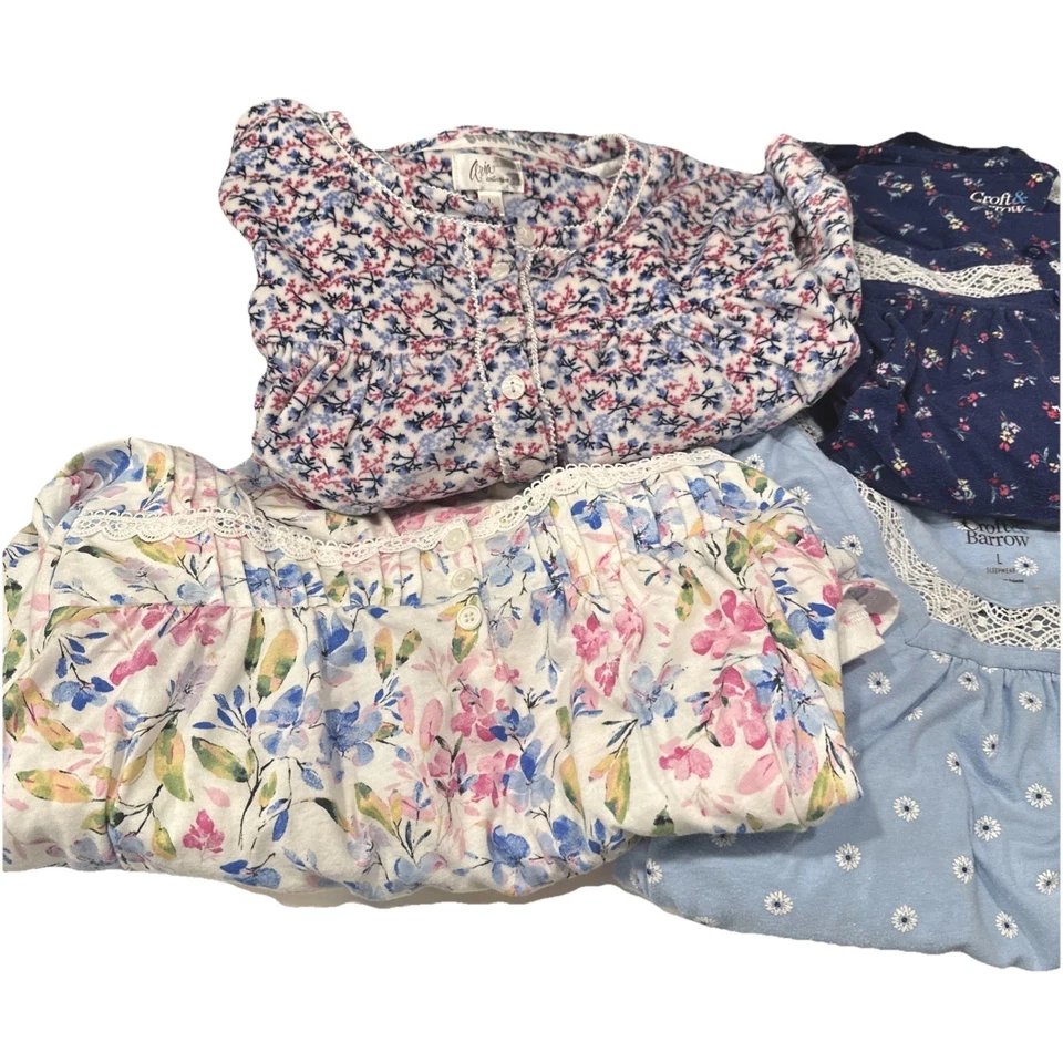 Lote de 4 camisones para mujer Croft & Barrow & Aria ropa de dormir floral talla M y L Foto 2 de 4