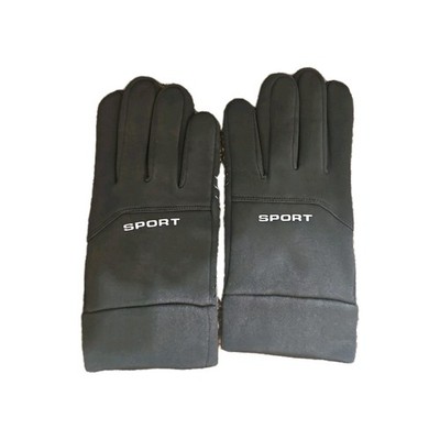Polyester Winter Gloves Black Sport Brand New Mens Size Large 