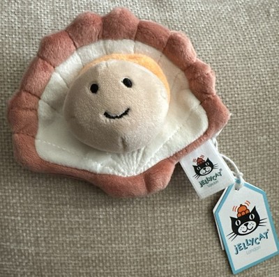Original Jellycat Sensational Seafood Scallop Clam Neu Muschel Retired Rare