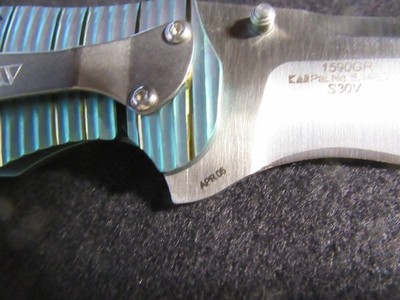 Kershaw Ultra Rare 1590GR Bump. Green/Gold Titanium. S30V. New in