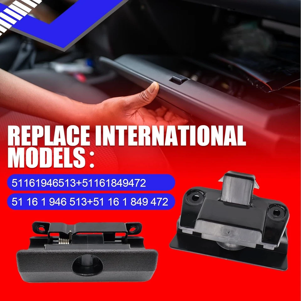 Glove Box Lock Latch 2Pcs 51161946513 For BMW Z3 M5 525i E34 540i E34 Foto 3 de 4