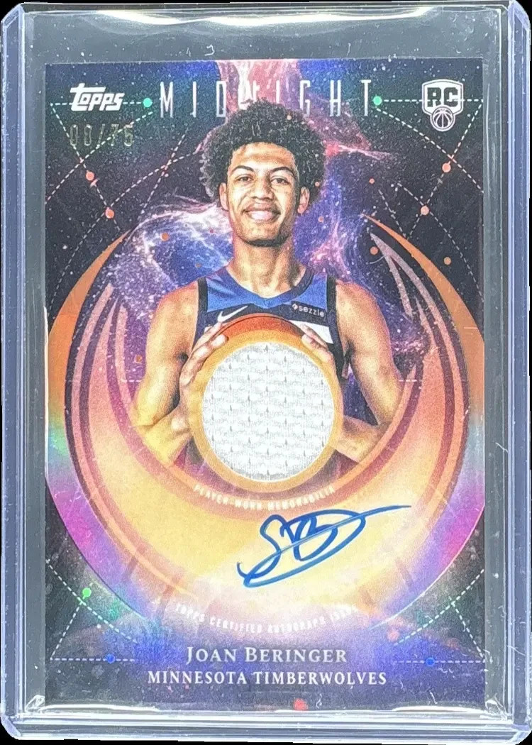 2025-26 Topps Midnight Rookie Jersey Auto RC Joan Beringer #RJA-JB Dusk /75