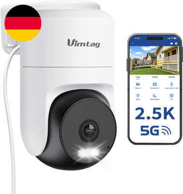 VIM TAG 2,5K Überwachungskamera Aussen, 5G WLAN Kamera Überwachung Außen,360°Ptz