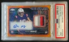 2024 Topps Chrome Drake Maye Rookie Patch Auto RC Orange Refractor #/25 PSA 9