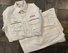 Vintage Riverside Coca Cola Coke Uniform 15 1/2 M Striped Shirt & Pants 36 x 30