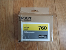2023 Genuine Epson Yellow 760 Ink T7604 SureColor P600 T760 Factory Sealed