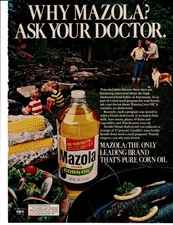 VINTAGE 1976 MAZOLA CORN OIL - ASK YOUR DOCTOR- MAGAZINE AD PHOTO PRINT