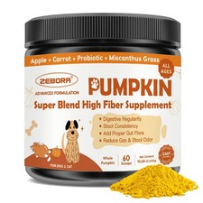 Pumpkin for Dogs - Natural Fiber for Dogs and Cats, Apple, Dog Probiotics for...