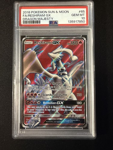 Reshiram-GX graded PSA 10 for sale on eBay