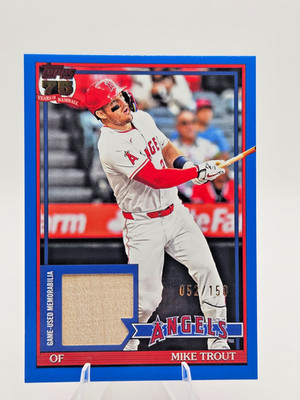 2026 Topps 1991 Mike Trout Bat Relic Blue Parallel /150