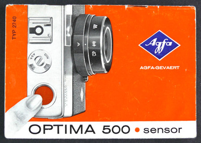 BEDIENUNGSANLEITUNG / INSTRUCTIONS FOR USE: AGFA 500 SENSOR - DEUTSCH - KORREKT
