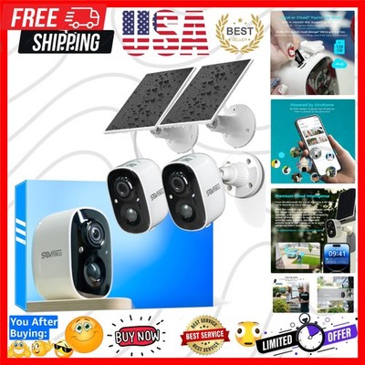 Vicohome 2CG6 Best 2K Solar Security Camera Wireless Outdoor System, No NVR N...