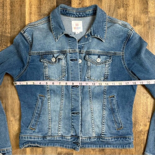LuLaRoe Damen Western Azteken bestickt Cropped Denim Jeansjacke Größe Medium - Bild 5 von 8