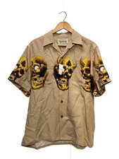 WACKO MARIA 56 TATTOO HAWAIIAN SHIRTS Aloha Shirt S Beige 56TS WM HI01