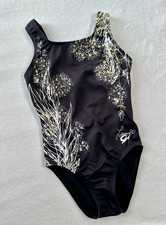 Laurie Hernandez GK Elite LEOTARD Gymnastics FLORAL SKETCH Tank Flowers SZ: CL