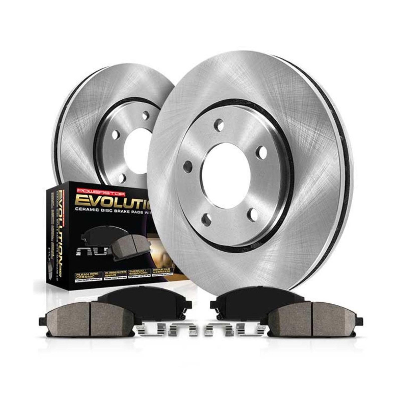 POWERSTOP KOE5247 Autospecialty Front Replacement Brake Kit-OE Brake Rotors &...