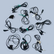 *Lot of 9* Lavalier Lapel Black Wired Microph...