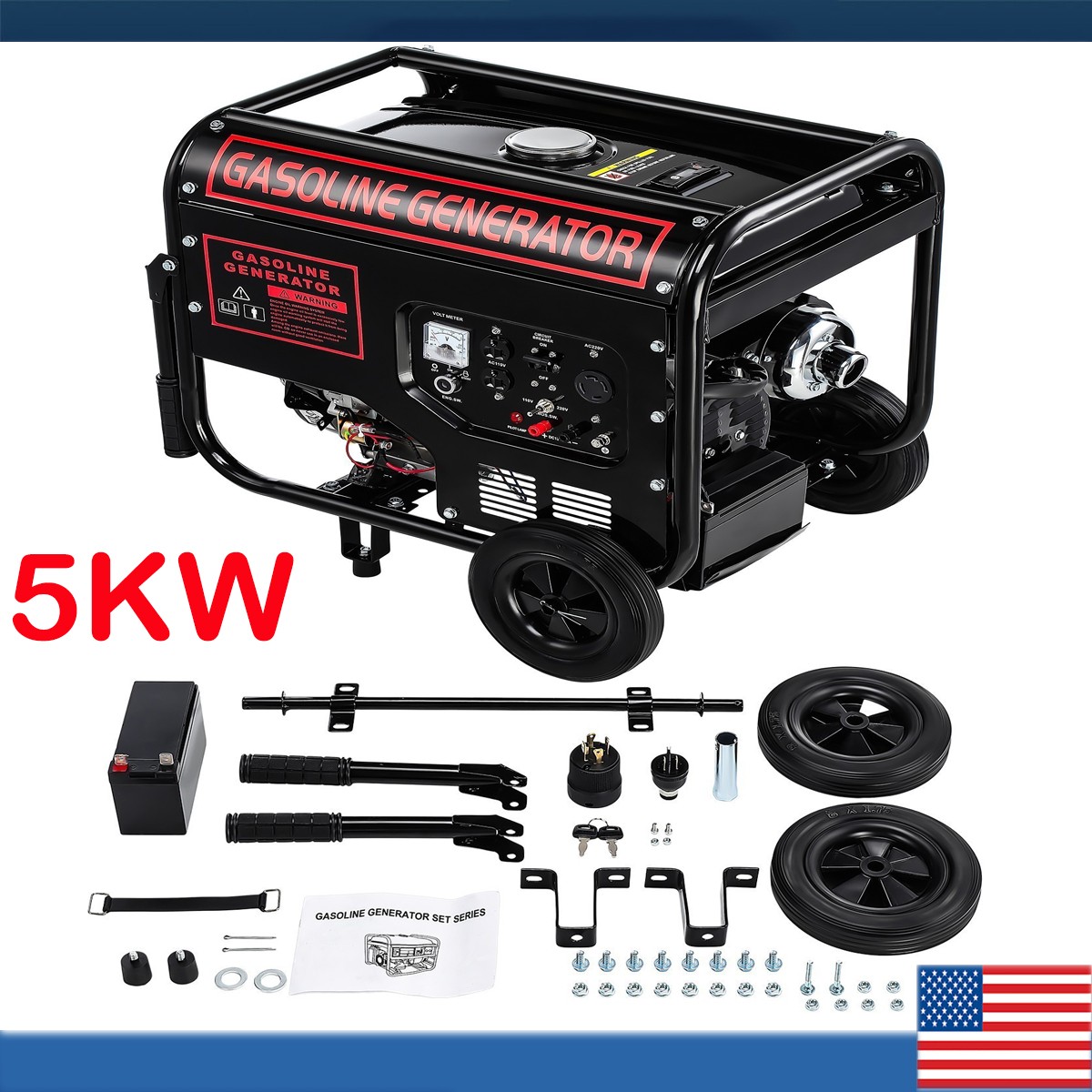 Electric Start 274cc Ohv Engine 110v/220v Dual Volt