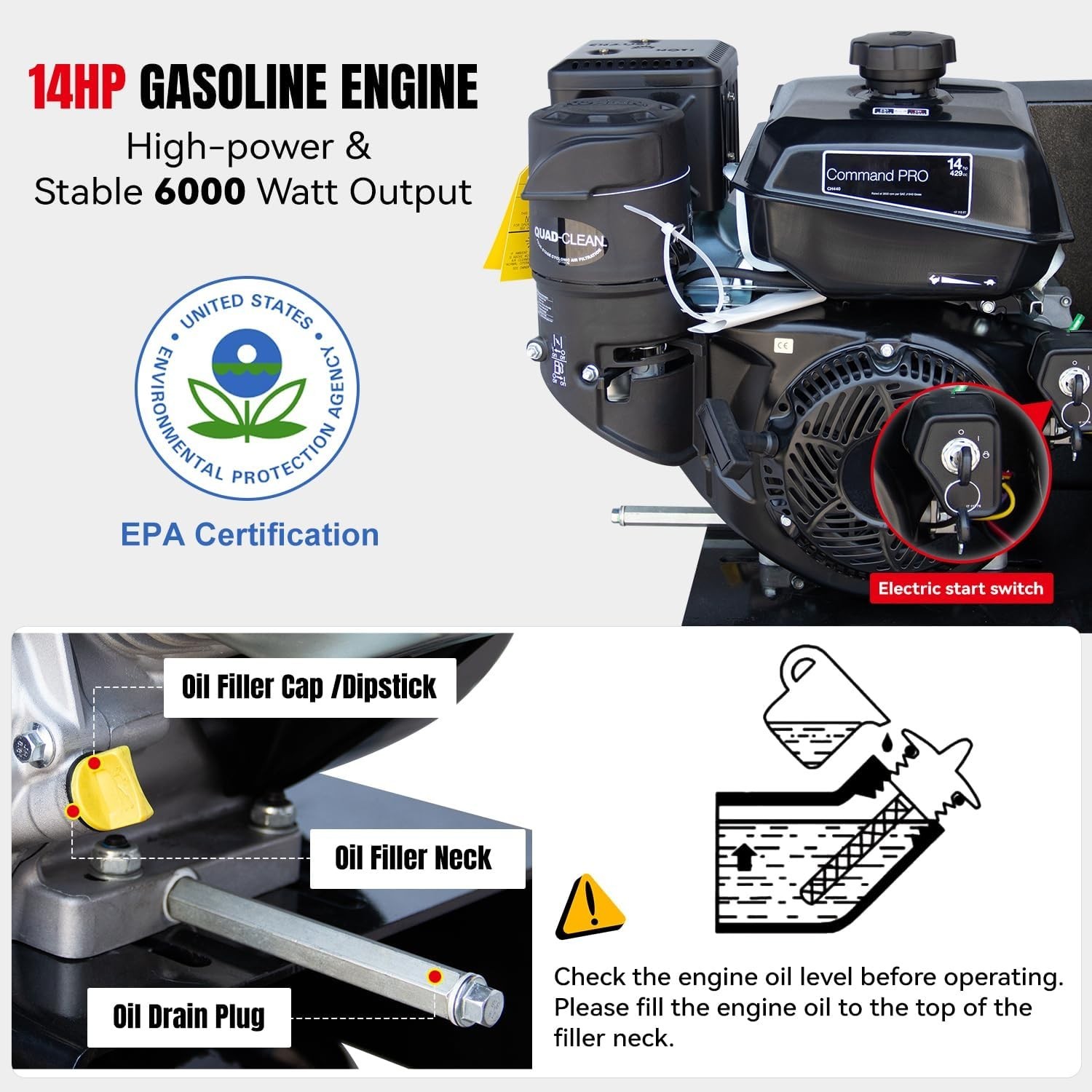 14HP 180PSI Gas Powered Air Compressor Tank Truck Mounted Piston Air Compressor