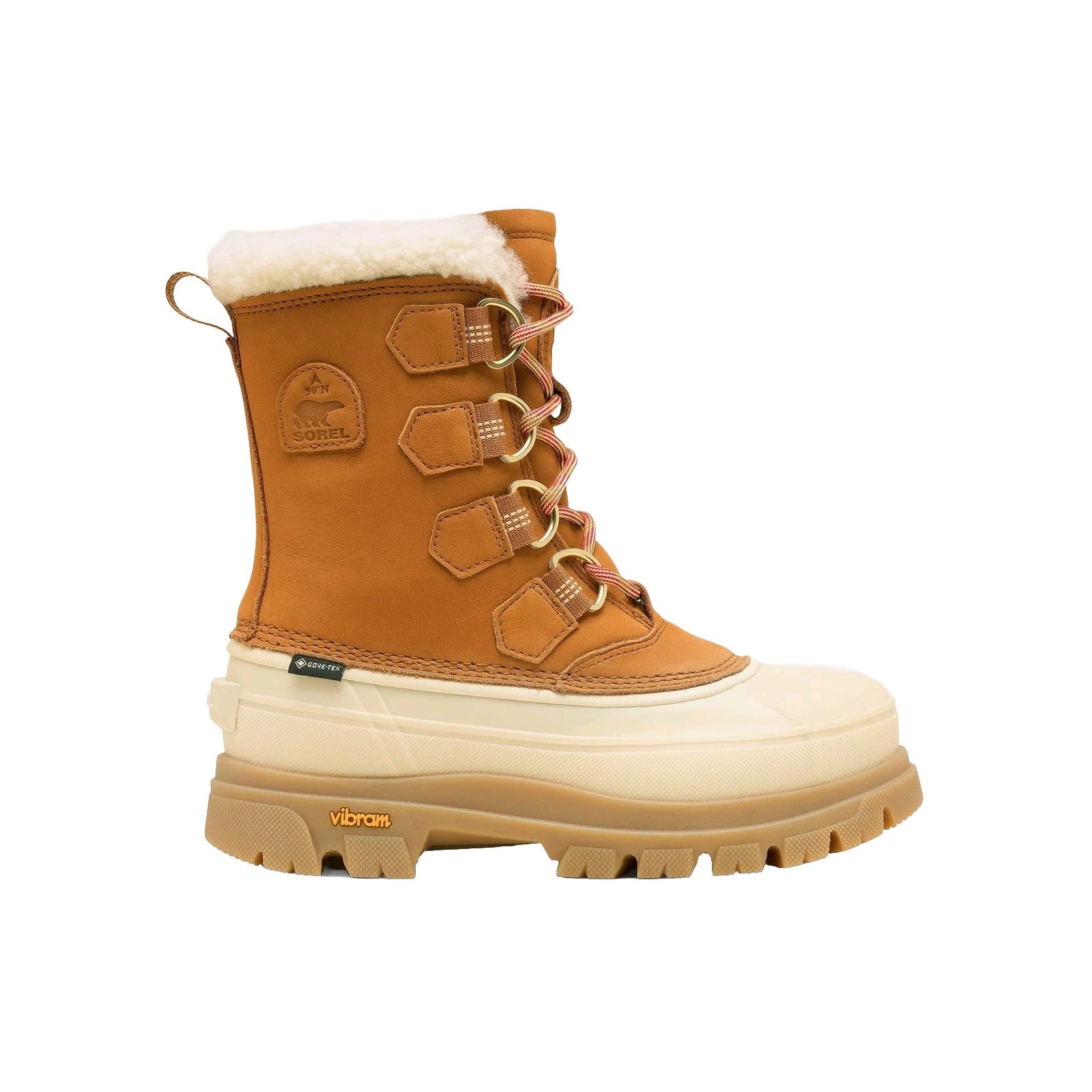 SOREL Women's Caribou Horizon GTX Waterproof Boot Canyon Gold Honey White Size 7 image 3