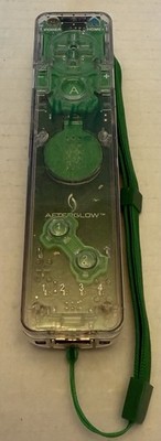 Wii Remote Controller Afterglow - Green with Strap - TESTED