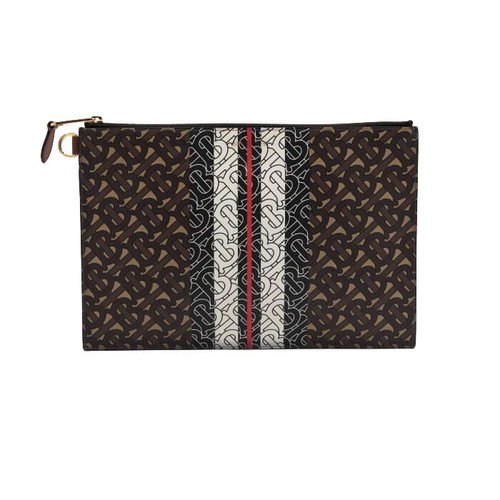 Burberry Monogram Stripe E Canvas Pouch and Clutch Bag 80213771 152314756