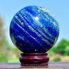 437G Natural Lapis lazuli jasper Quartz Sphere Crystal Ball Reiki Healing