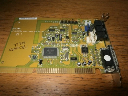 Aztech Sound 16B SRS 3D 3-D Stereo ISA Vintage Sound Card
