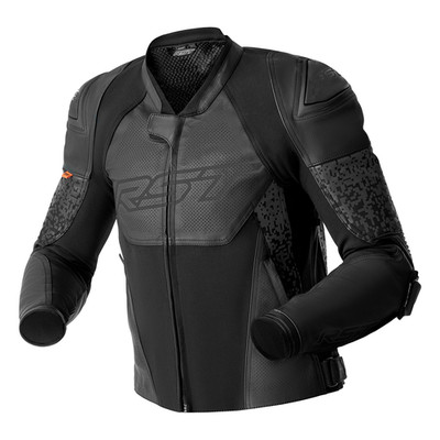 RST Pro Series Supersport-K D3O Lederjacke Schwarz / Schwarz
