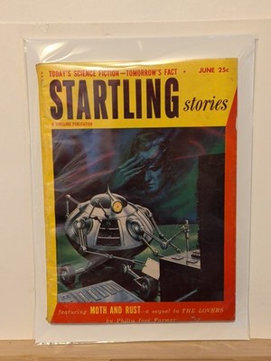 Startling Stories June (1953) Philip Jose Farmer Story / Robot Cover - FN