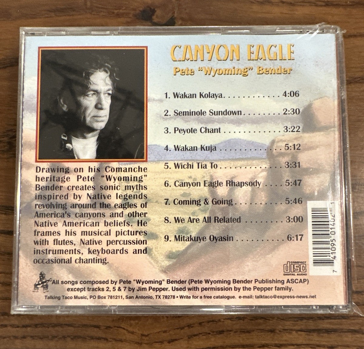洋楽 radio CD Canyon Eagle by Peter Wyoming Bender (CD, Talking Taco) for sale