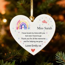 Custom Teacher Thank You Acrylic Plaque Gift From end of term teaching assistant