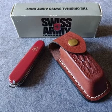 Super Tinker Swiss Army Knife, Swiss Made Pocket Knife with Leather Pouch