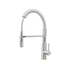 Grohe Get Chrome Plated Kitchen Mixer Tap Side Lever Spring Neck Swivel Spout