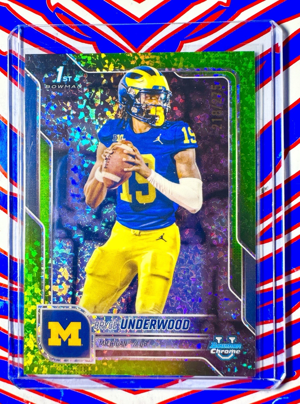 2025 Bowman U Chrome Bryce Underwood 1st Bowman Lime Green Mini Diamond /275