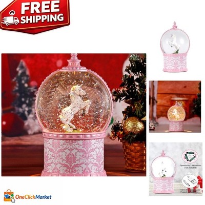 Enchanting 7.1'' Unicorn Snow Globe with Music & LED Lights - Perfect Gift
