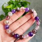 9.5mm Natural Auralite 23 Canada Crystal Beads Woman Bracelet