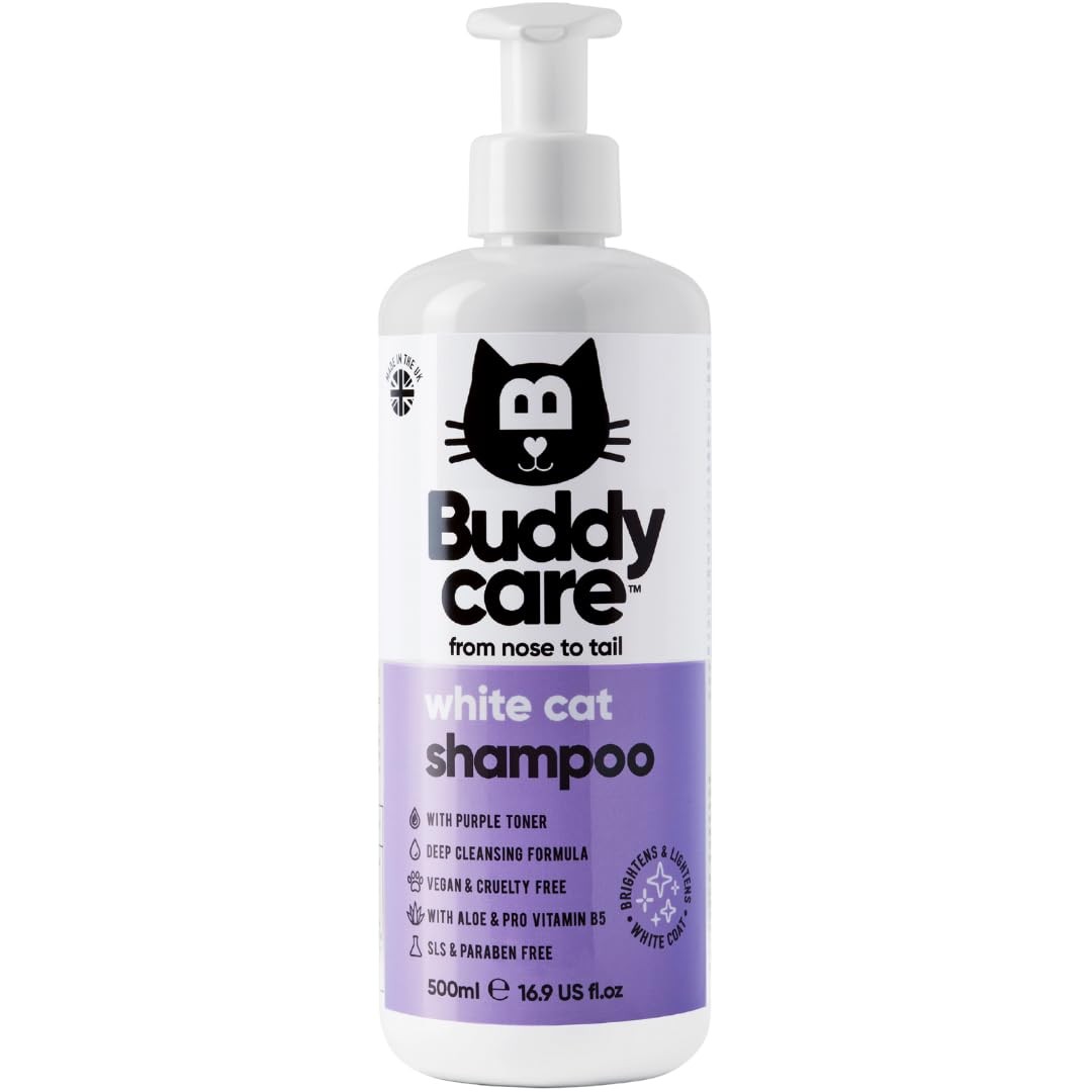 Shampoing pour chat blanc éclaircissant soin lavant purifiant poil clair
